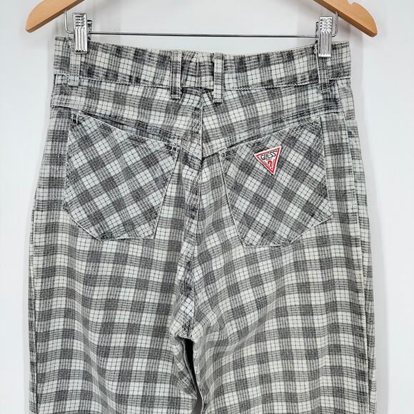 Vintage 90's GUESS Jeans Plaid Georges Marciano Tapered Straight